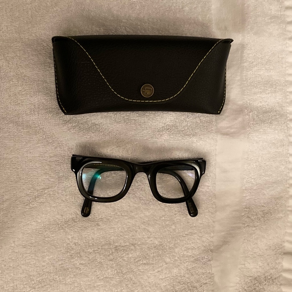 Moscot Fritz 42 black blue light